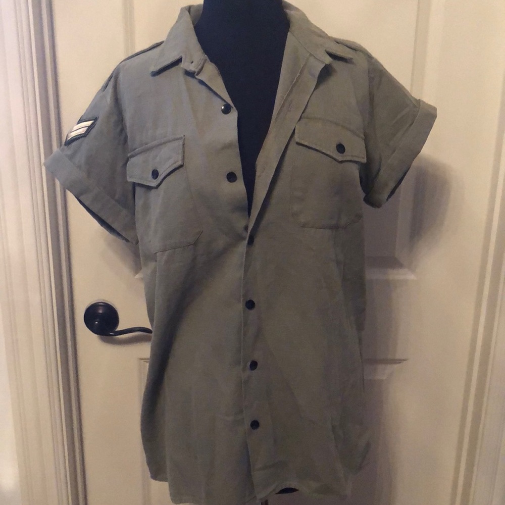 One Teaspoon army green top